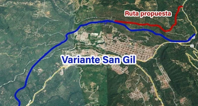 Alcalde de San Gil propuso nueva ruta alternativa para sacar adelante la variante