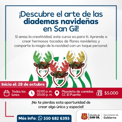 Curso "Crea tu propio encanto: Descubre el arte de las diademas navideñas"