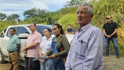 Se socializó la instalación del puente militar sobre la quebrada seca en la vía San Gil - Cabrera