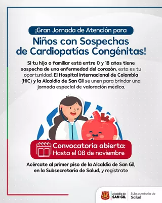 Jornada de donación de sangre y atención a pacientes pediátricos con cardiopatías en San Gil