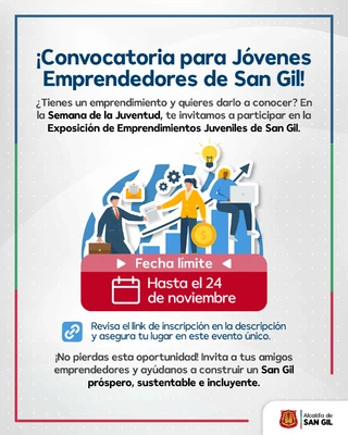 ¡Convocatoria para jóvenes emprendedores!